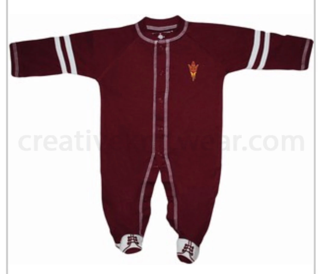 Creative Knitwear Arizona State Sports Shoe Footed Romper 3 Creative Knitwear Arizona State Sports Shoe Footed Romper
