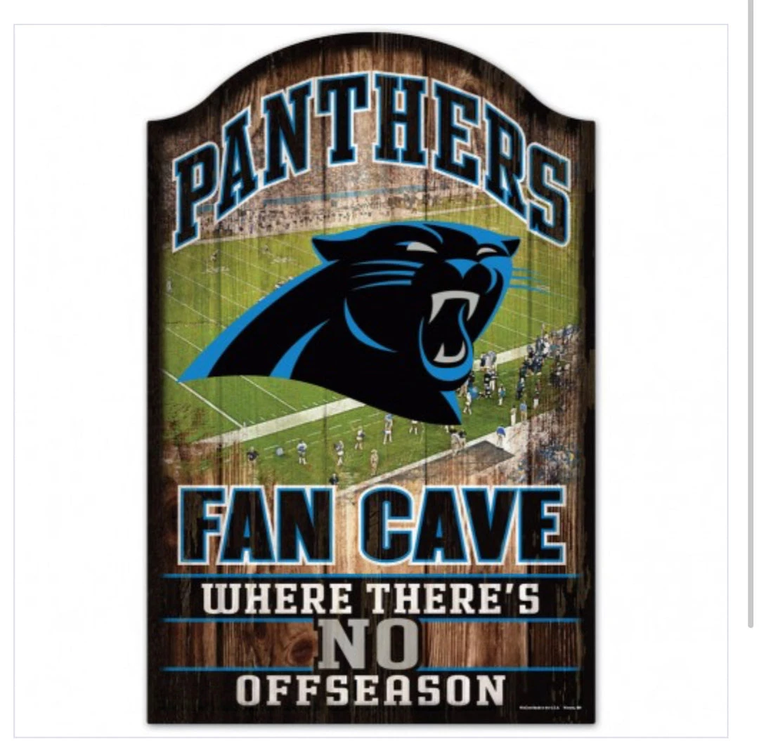Wincraft Carolina Panthers Wood Sign 11" X 17" 1/4" Thick 3 Wincraft Carolina Panthers Wood Sign 11" X 17" 1/4" Thick