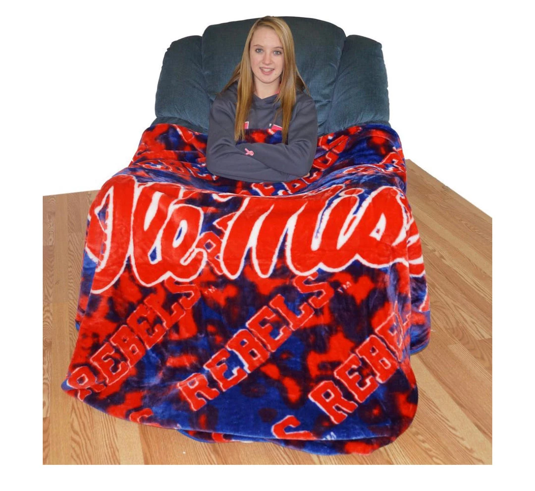 College Covers NCAA Ole Miss Rebels Huge Raschel Throw Blanket 3 College Covers NCAA Ole Miss Rebels Huge Raschel Throw Blanket