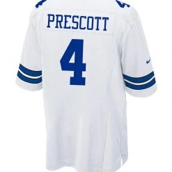 Dallas Cowboys 60th Anniversary Dak Prescott #4 Nike White Game Replica Jersey Item #: 200710190