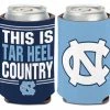 Wincraft NORTH CAROLINA, UNIVERSITY OF SLOGAN CAN COOLER 12 OZ. NCAA