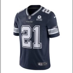 Dallas Cowboys Ezekiel Elliott #21 Nike 1960 Navy Vapor Limited Jersey