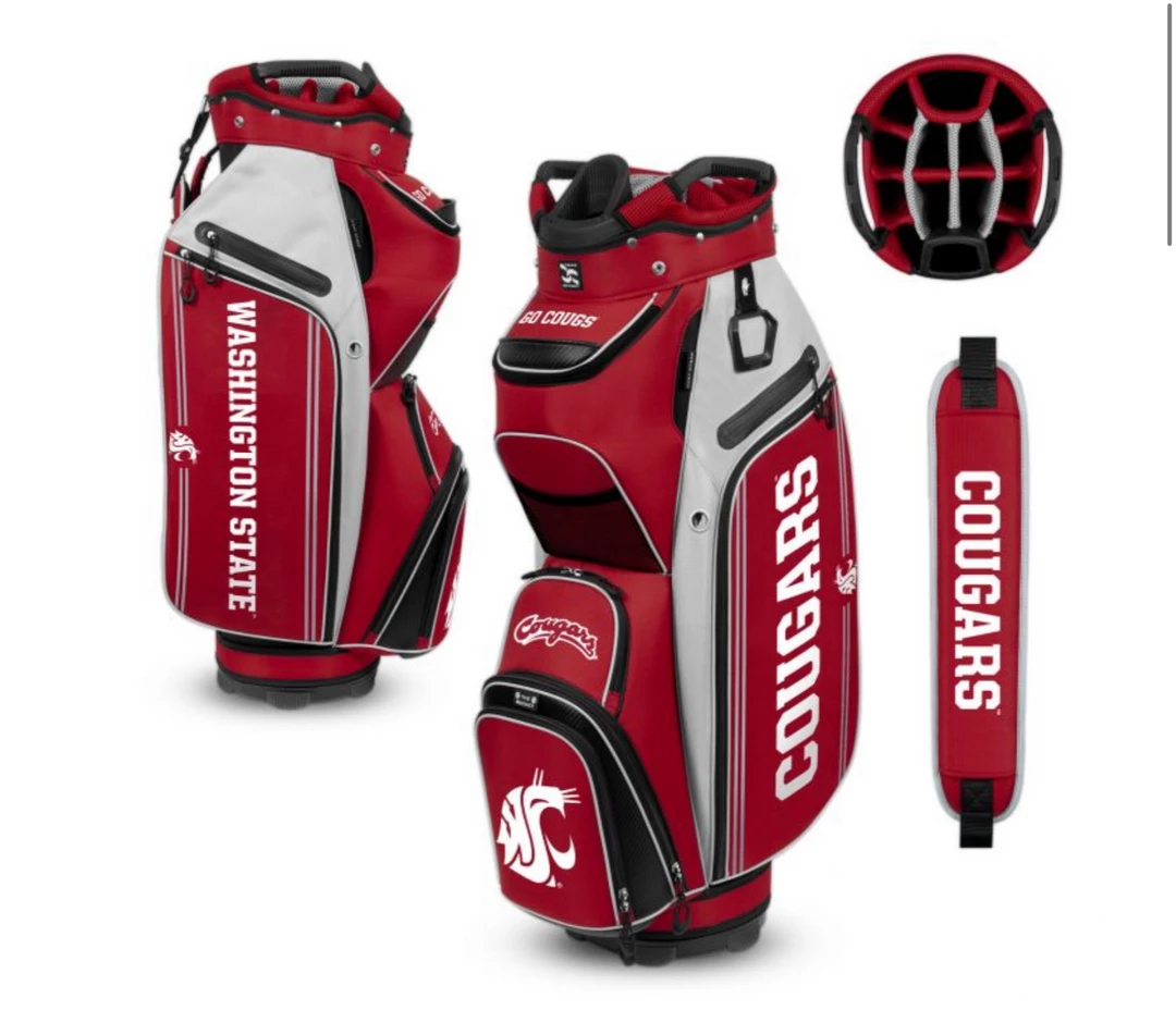 Wincraft NCAA Washington State Cougars Golf Bag - The Bucket Cart Bag 3 Wincraft NCAA Washington State Cougars Golf Bag - The Bucket Cart Bag
