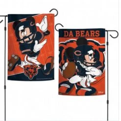 Wincraft Chicago Bears Mickey Mouse 2 Sided Garden Flag 12.5" X 18"