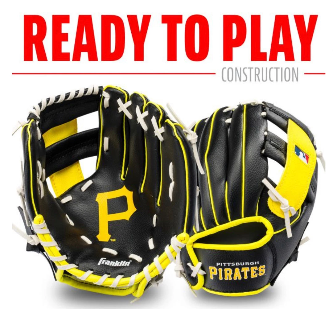 FRANKLIN Pittsburg Pirates MLB® Team Glove And Ball Set 4 FRANKLIN Pittsburg Pirates MLB® Team Glove And Ball Set