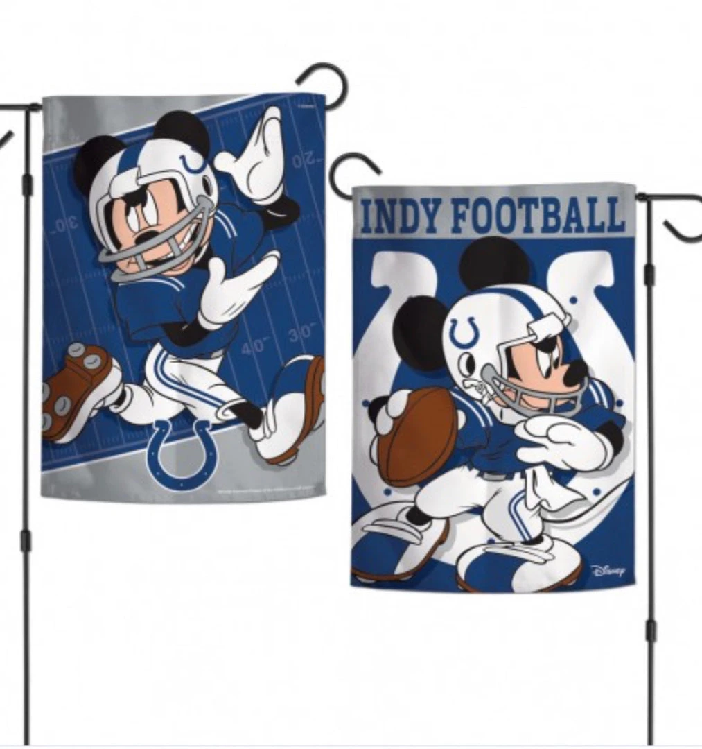 Wincraft Indianapolis Colts Mickey Mouse 2 Sided Garden Flag 12.5" X 18" 3 Wincraft Indianapolis Colts Mickey Mouse 2 Sided Garden Flag 12.5" X 18"
