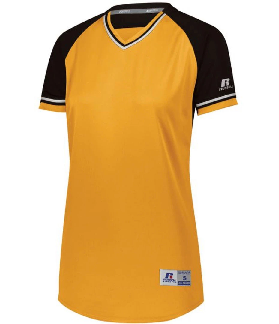 Russell Custom Printed Ladies Classic V-Neck Softball Jerseys NCAA 5 Russell Custom Printed Ladies Classic V-Neck Softball Jerseys NCAA