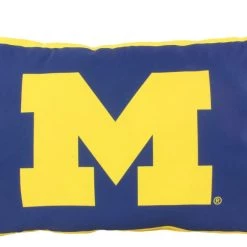College Covers NCAA Michigan Wolverines Fully Stuffed Big Logo Pillow