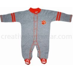Creative Knitwear NCAA Clemson Tigers Sports Shoe Footed Romper 10 Creative Knitwear NCAA Clemson Tigers Sports Shoe Footed Romper