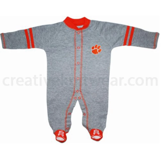 Creative Knitwear NCAA Clemson Tigers Sports Shoe Footed Romper 6 Creative Knitwear NCAA Clemson Tigers Sports Shoe Footed Romper