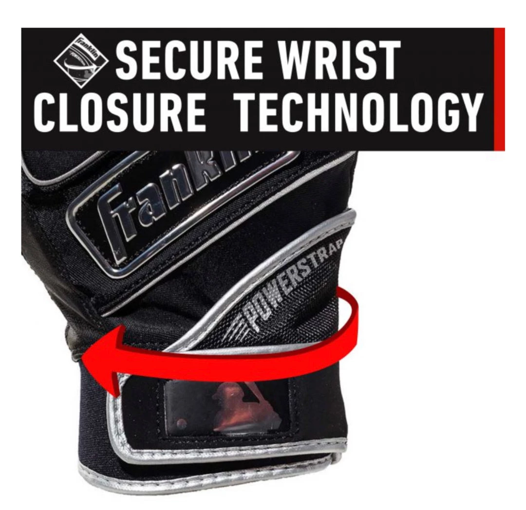 Powerstrap Franklin Chrome Batting Gloves 6 Powerstrap Franklin Chrome Batting Gloves