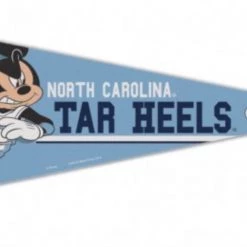 AtlanticCoastSports NORTH CAROLINA, UNIVERSITY OF / DISNEY DISNEY MICKEY MOUSE BASKETBALL PREMIUM PENNANT 12" X 30"