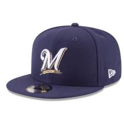 Milwaukee Brewers New Era Kids Official 9fifty Youth Adjustable Hat