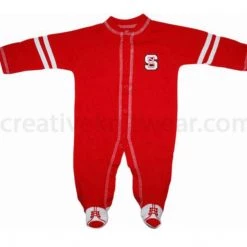 Creative Knitwear NC State Wolfpack Sports Shoe Footed Romper NCAA 9 Creative Knitwear NC State Wolfpack Sports Shoe Footed Romper NCAA