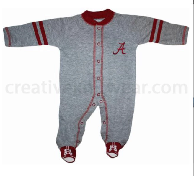 Creative Knitwear Alabama Crimson Tide Sports Shoe Footed Romper 8 Creative Knitwear Alabama Crimson Tide Sports Shoe Footed Romper