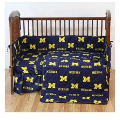 College Covers NCAA Michigan Wolverines 5 Piece Baby Crib Set