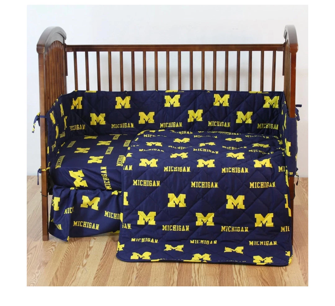 College Covers NCAA Michigan Wolverines 5 Piece Baby Crib Set 3 College Covers NCAA Michigan Wolverines 5 Piece Baby Crib Set