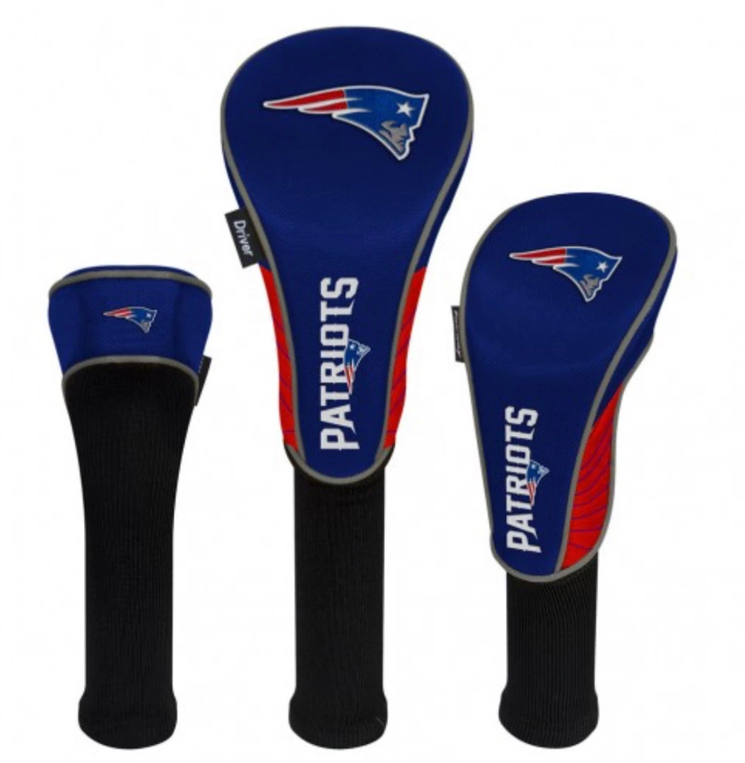 Wincraft New England Patriots Set Of 3 Headcovers 3 Wincraft New England Patriots Set Of 3 Headcovers