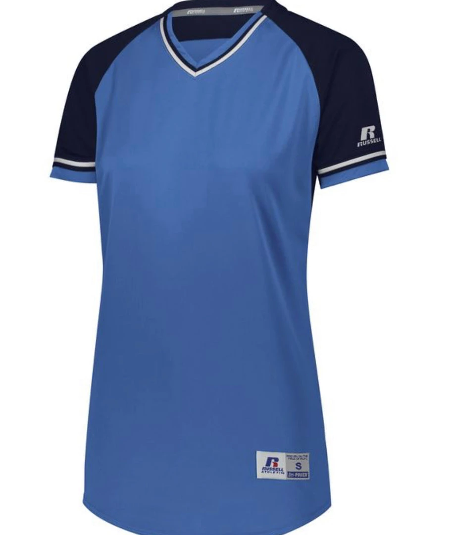 Russell Custom Printed Ladies Classic V-Neck Softball Jerseys NCAA 20 Russell Custom Printed Ladies Classic V-Neck Softball Jerseys NCAA