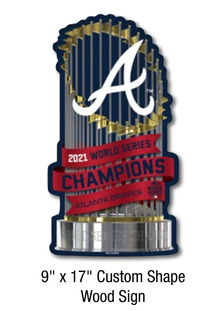 AtlanticCoastSports Atlanta Braves Braves World Series Wood Sign 3 AtlanticCoastSports Atlanta Braves Braves World Series Wood Sign