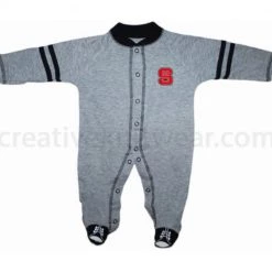 Creative Knitwear NC State Wolfpack Sports Shoe Footed Romper NCAA 11 Creative Knitwear NC State Wolfpack Sports Shoe Footed Romper NCAA