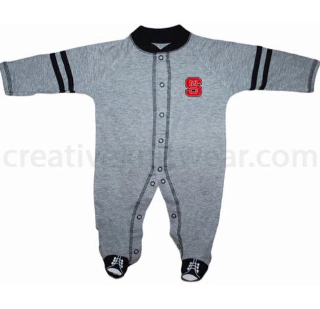 Creative Knitwear NC State Wolfpack Sports Shoe Footed Romper NCAA 7 Creative Knitwear NC State Wolfpack Sports Shoe Footed Romper NCAA