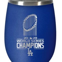 AtlanticCoastSports Los Angeles Dodgers MLB 2020 World Series Champion 10 Oz. BLUSH Wine Tumbler