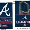 AtlanticCoastSports Atlanta Braves World Series Vertical House Flags 1 AtlanticCoastSports Atlanta Braves World Series Vertical House Flags