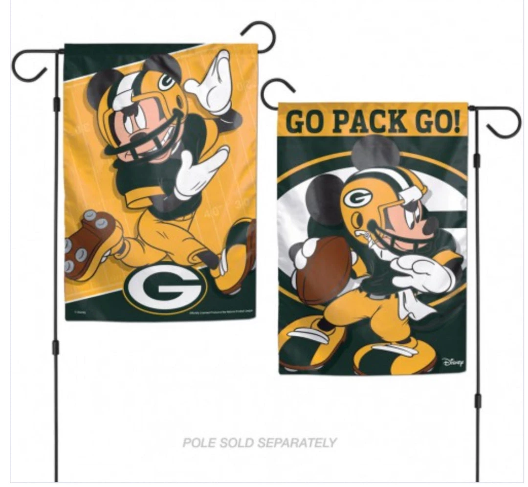AtlanticCoastSports Green Bay Packers / Disney 2 SIded Garden Flag 12.5" X 18" 3 AtlanticCoastSports Green Bay Packers / Disney 2 SIded Garden Flag 12.5" X 18"