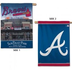 Wincraft Atlanta Braves 2 Sided Vertical Flag 28” X 40”
