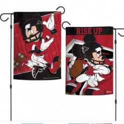 Wincraft Atlanta Falcons Mickey Mouse 2 Sided Garden Flag 12.5" X 18"
