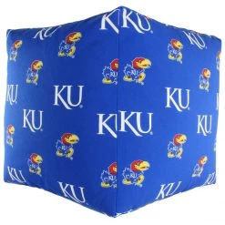 College Covers NCAA Kansas Jayhawks Cubed Bean Bag Pouf