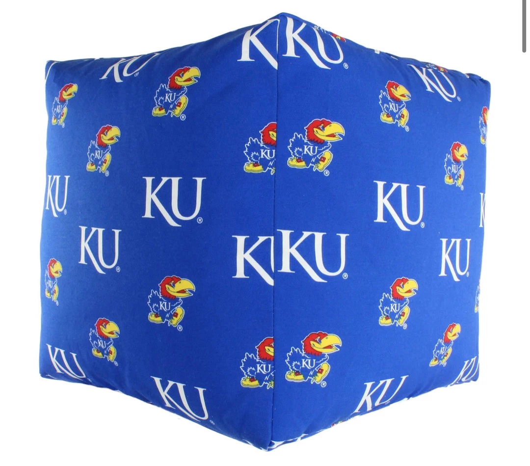 College Covers NCAA Kansas Jayhawks Cubed Bean Bag Pouf 3 College Covers NCAA Kansas Jayhawks Cubed Bean Bag Pouf