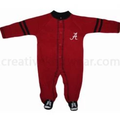 Creative Knitwear Alabama Crimson Tide Sports Shoe Footed Romper 12 Creative Knitwear Alabama Crimson Tide Sports Shoe Footed Romper