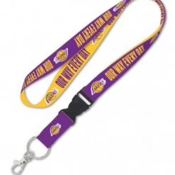 Wincraft LOS ANGELES LAKERS SLOGAN LANYARD W/DETACHABLE BUCKLE 1"
