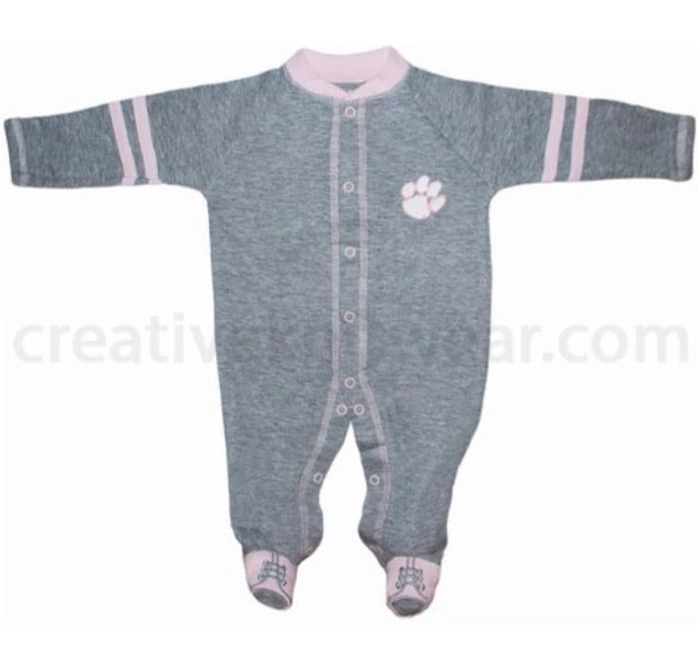 Creative Knitwear NCAA Clemson Tigers Sports Shoe Footed Romper 4 Creative Knitwear NCAA Clemson Tigers Sports Shoe Footed Romper