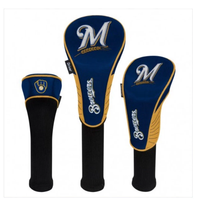 Wincraft Milwaukee Brewers Golf Head Covers Set Of 3 3 Wincraft Milwaukee Brewers Golf Head Covers Set Of 3