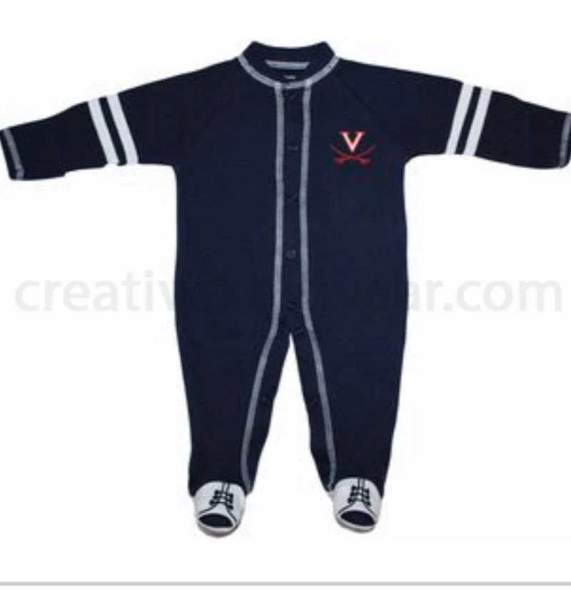 Creative Knitwear NCAA Virginia Cavaliers Sports Shoe Footed Romper 5 Creative Knitwear NCAA Virginia Cavaliers Sports Shoe Footed Romper