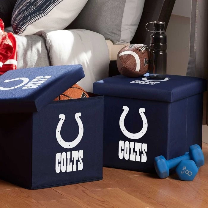 FRANKLIN Indianapolis Colts NFL® Storage Ottoman 3 FRANKLIN Indianapolis Colts NFL® Storage Ottoman