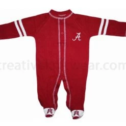 Creative Knitwear Alabama Crimson Tide Sports Shoe Footed Romper 13 Creative Knitwear Alabama Crimson Tide Sports Shoe Footed Romper