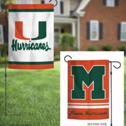 Wincraft NCAA Miami Hurricanes 2 SIded Garden Flag 12.5" X 18"