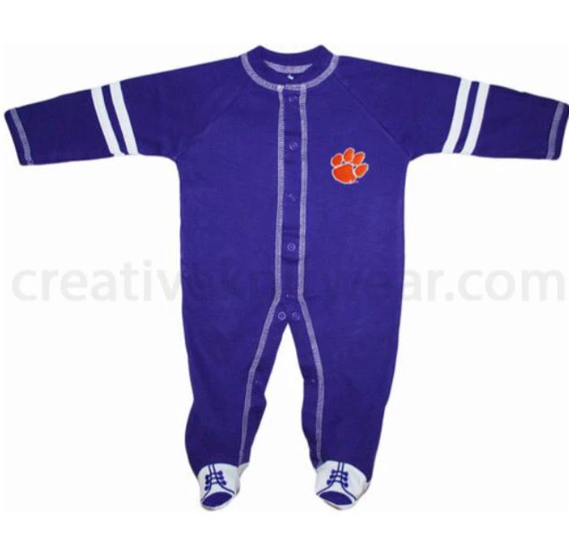 Creative Knitwear NCAA Clemson Tigers Sports Shoe Footed Romper 7 Creative Knitwear NCAA Clemson Tigers Sports Shoe Footed Romper