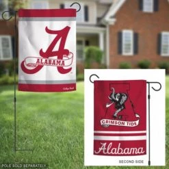 Wincraft NCAA Alabama Roll Tide 2 Sided Garden Flag 12.5" X 18"