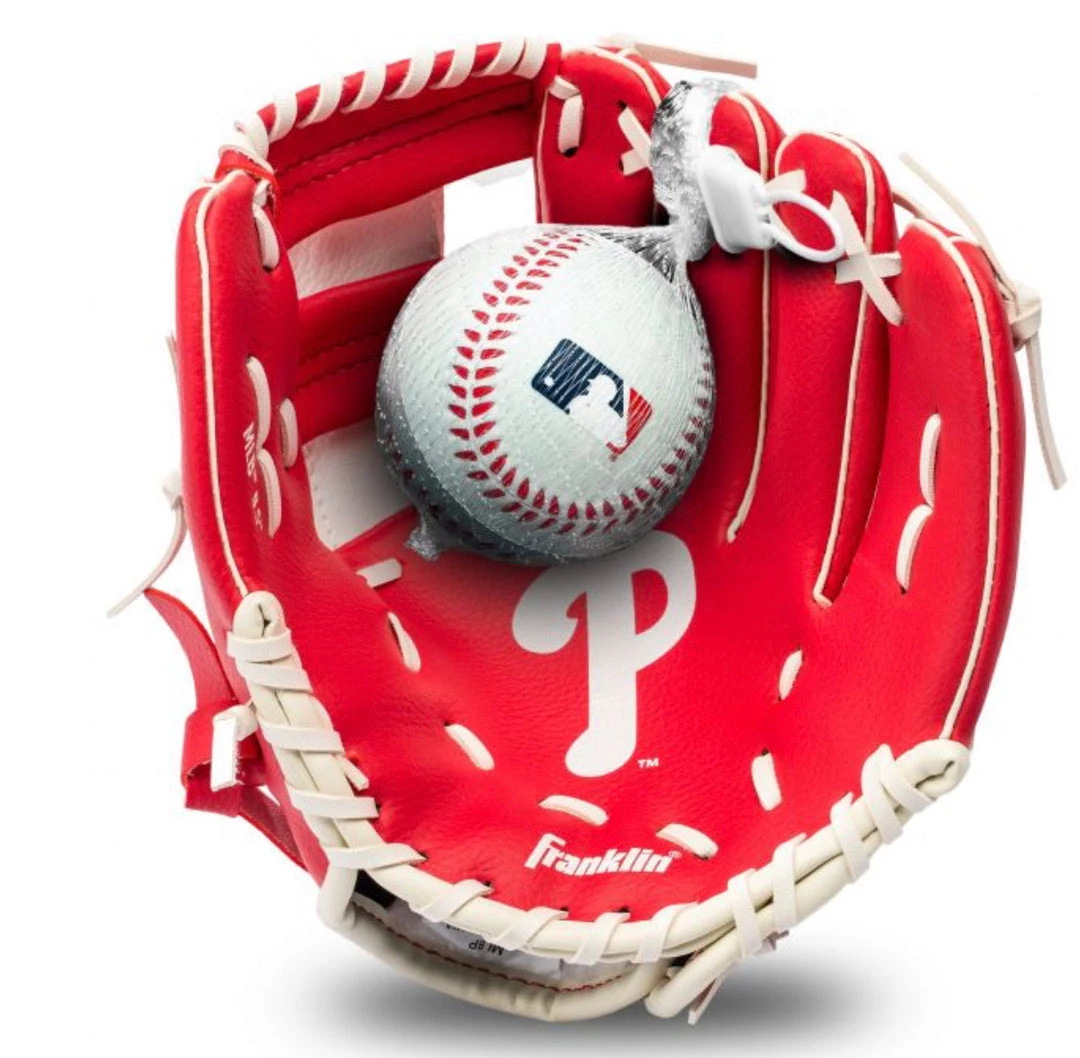 FRANKLIN Philadelphia Phillies MLB® Team Glove And Ball Set 3 FRANKLIN Philadelphia Phillies MLB® Team Glove And Ball Set