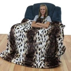 College Covers Leopard Throw Blanket/ Bedspread