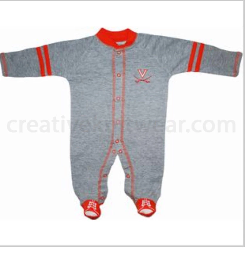 Creative Knitwear NCAA Virginia Cavaliers Sports Shoe Footed Romper 6 Creative Knitwear NCAA Virginia Cavaliers Sports Shoe Footed Romper