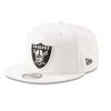 Las Vegas Raiders New Era 950 Snap Back Basic White Hat