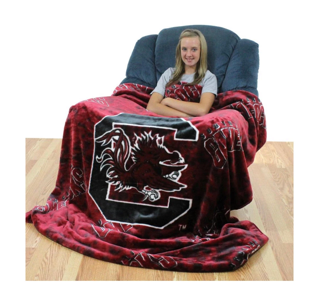 College Covers NCAA South Carolina Gamecocks Huge Raschel Throw Blanket 4 College Covers NCAA South Carolina Gamecocks Huge Raschel Throw Blanket