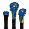 Wincraft Milwaukee Brewers 3 Set Golf Headcovers 2 Wincraft Milwaukee Brewers 3 Set Golf Headcovers