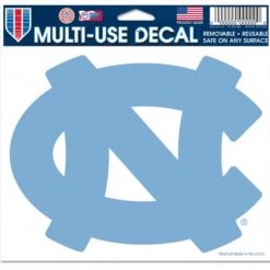 AtlanticCoastSports NCAA NORTH CAROLINA, UNIVERSITY OF MULTI-USE DECAL -CLEAR BCKRGD 5" X 6"